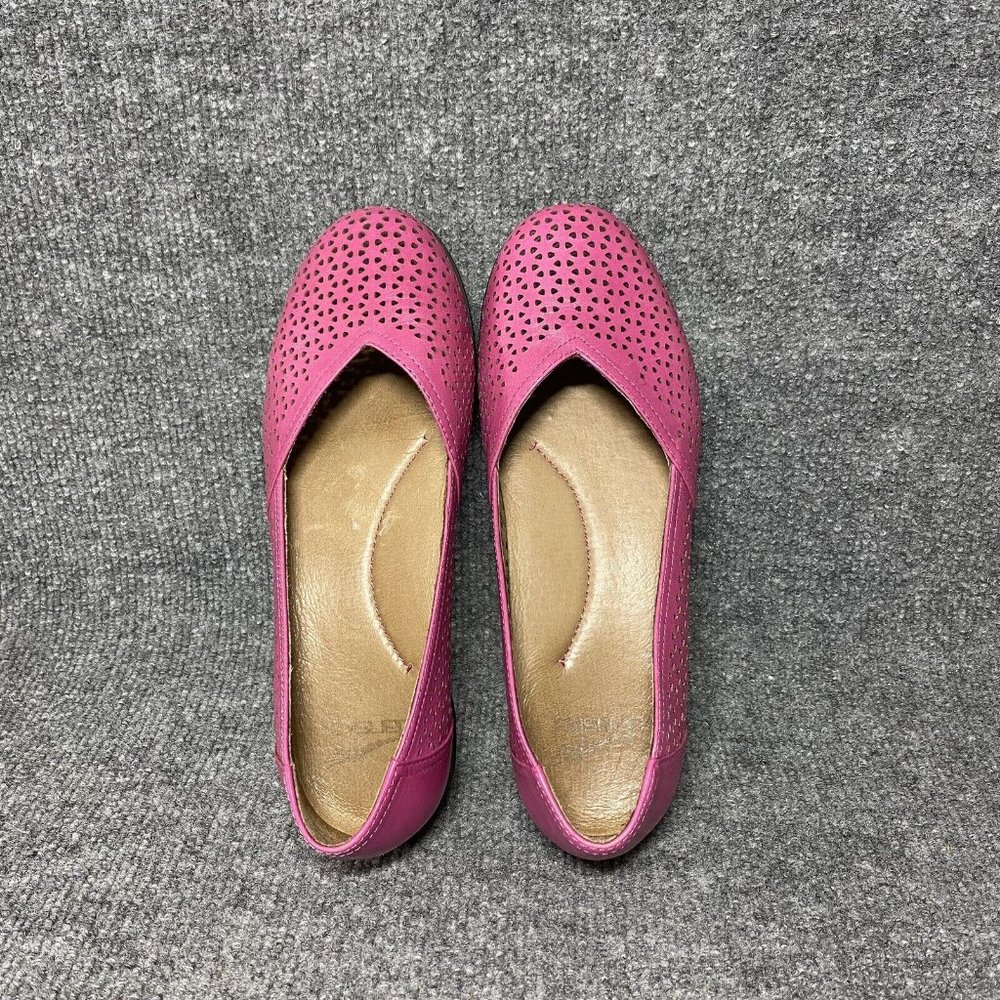 Dansko Neely Perforated Leather Flats Womens 36 / US 6 Pink Slip On Shoes - Picture 5 of 11